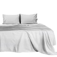 thumbnail image 1 of 19 inches Extra Deep Pocket Bed Sheet Set - 750 Thread-Count - Pure Premium Cotton Sateen Finish - Fade, Stain Resistant Ultra Soft - 4 Piece (Olympic Queen, White) by The Great American Store, 1 of 3