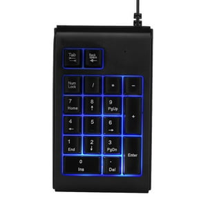 19-key 3-Color USB Numeric Keypad Mechanical Touch Feeling 10 Million Clicks Number Pad