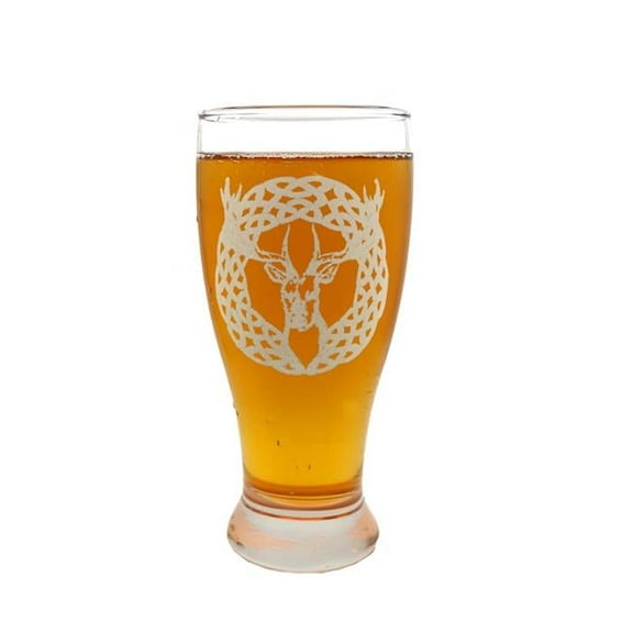 19 oz Celtic Stag Engraved Pint Glass