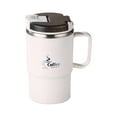 thumbnail image 1 of 19 oz Stainless Steel Insulated Coffee Mug with Handle, Leak-Proof Dual Use Lid with Straw & Folding Spoon for Office, Home & Travel, 1 of 6