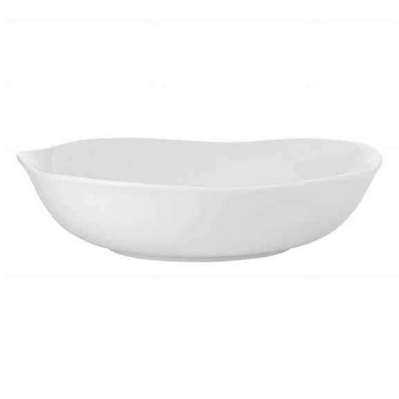 19 oz White Porcelain Deep Plates-Low Bowl