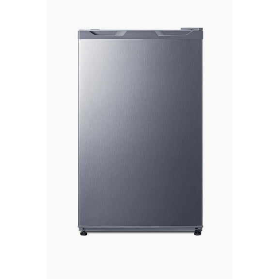 19" wide counter height manual defrost refrigerator-freezer in a stainless steel look