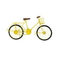 thumbnail image 1 of 19" x 10" Yellow Metal Bike Sculpture with Wood Accents, by DecMode, 1 of 9