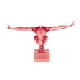 thumbnail image 1 of 19" x 13" Pink Resin Tinted Posing People Sculpture, by DecMode, 1 of 9
