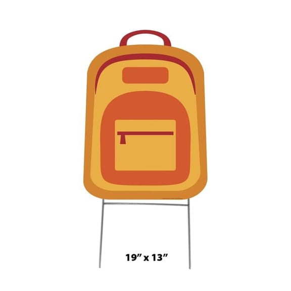 19 x 13 in. School Back Pack Yard Sign