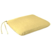 Jordan Manufacturing Sunbrella 15" x 18" Canvas Melon Solid Rectangular Outdoor Chair Pad Seat Cushion with Ties