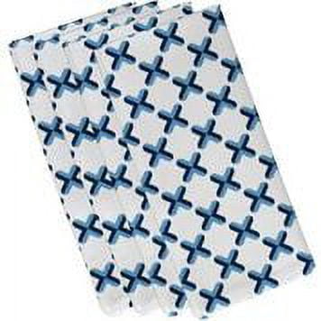 19" x 19" Criss Cross Geometric Print Napkin (Set of 4)