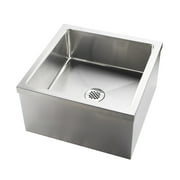 19″ x 22″ x 12″ Stainless Steel Floor Mop Sink | 304 Stainless Steel | NSF