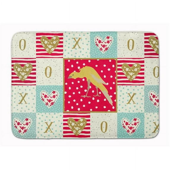 19 x 27 in. Belgian Hunchback Canary Love Machine Washable Memory Foam Mat