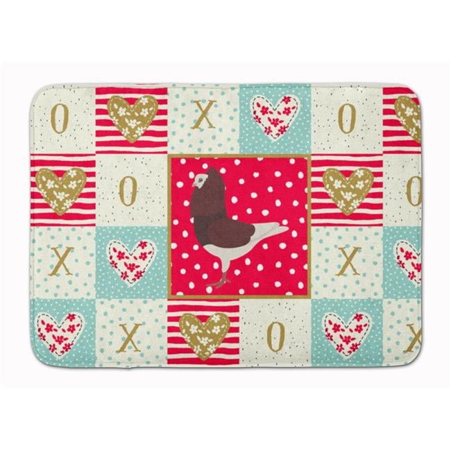 19 x 27 in. Capuchin Red Pigeon Love Machine Washable Memory Foam