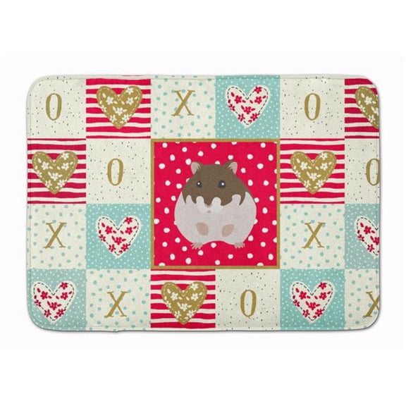 19 x 27 in. Dzungarian Hamster Love Machine Washable Memory Foam Mat