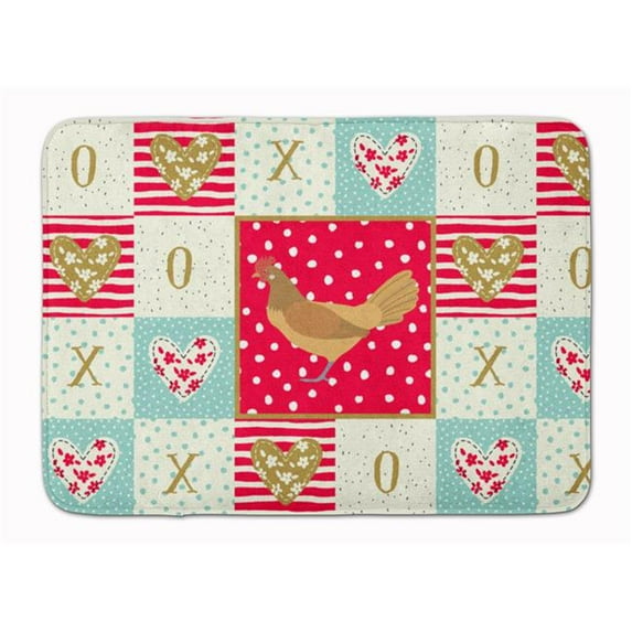 19 x 27 in. Frisian Friesian Chicken Love Machine Washable Memory Foam Mat