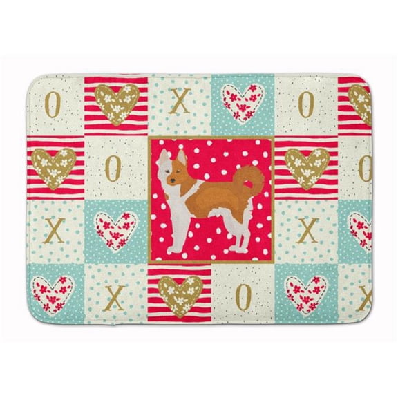 19 x 27 in. Nordic Spitz Love Machine Washable Memory Foam Mat