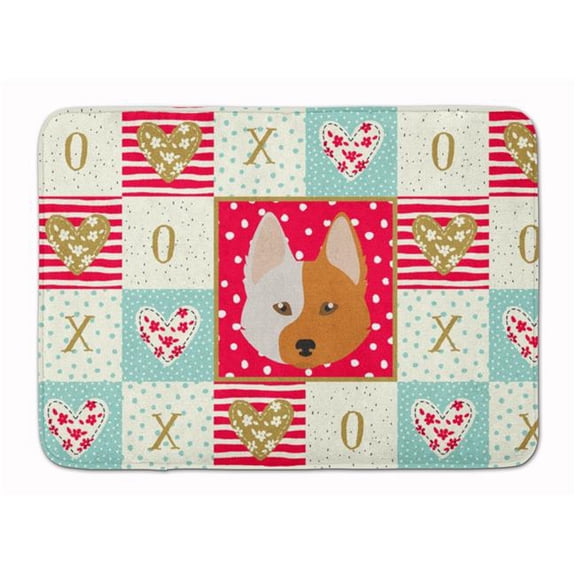 19 x 27 in. Nordic Spitz Love Machine Washable Memory Foam Mat