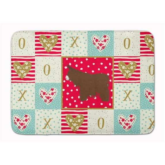 19 x 27 in. Poitou Poiteuin Donkey Love Machine Washable Memory Foam Mat