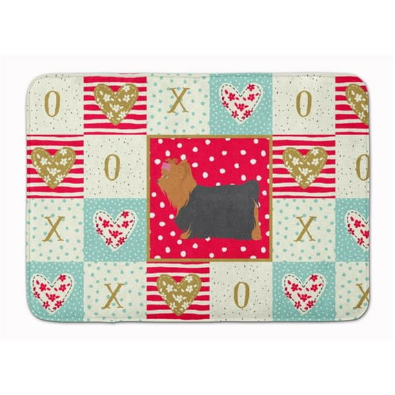 19 x 27 in. Yorkshire Terrier No.1 Love Machine Washable Memory Foam Mat