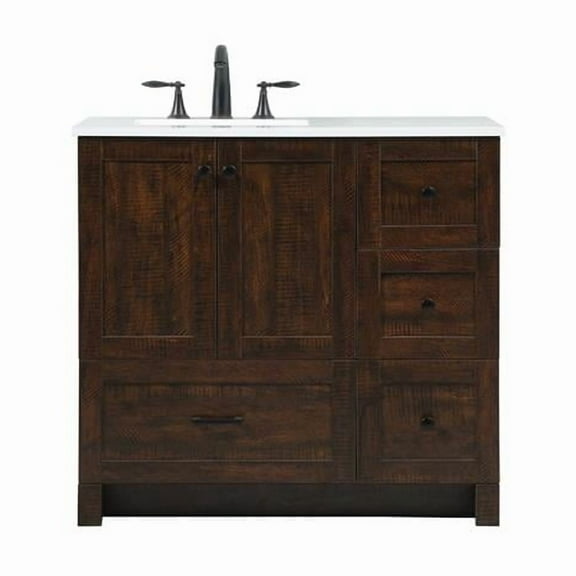 19 x 34 x 36 in. Single Bathroom Vanity, Expresso