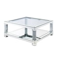 thumbnail image 1 of 19 x 40 x 40 in. Noralie Coffee Table, Mirrored & Faux Diamonds, 1 of 1
