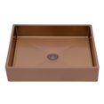 thumbnail image 1 of 19"x15" Rectangular Rose Gold Stainless Steel Bathroom Sink with Pop Up Drain, 1 of 9