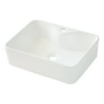 thumbnail image 1 of 19"x15" White Ceramic Rectangular Vessel Bathroom Sink, 1 of 8