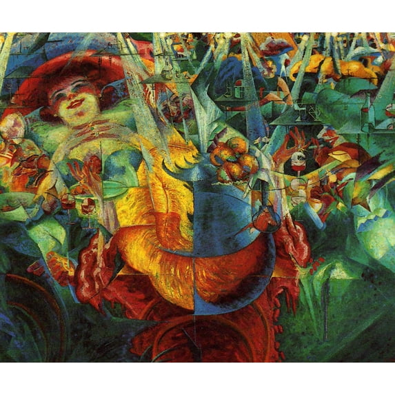 19"x16" Fine Art Quality Poster :: Umberto Boccioni - The Laugh 1911