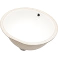 thumbnail image 1 of 19"x16" Oval Undermount White Ceramic Bathroom Sink Easy to Clean and Maintain Solid and Delicate Construction for Bathroom, 1 of 6