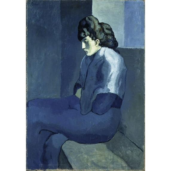19"x28" Fine Art Quality Poster :: Picasso Melancholy Woman 1902
