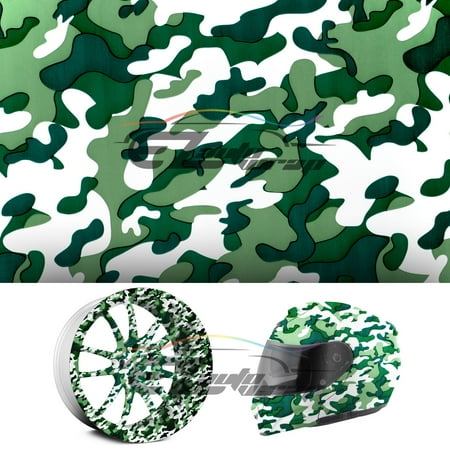 19"x38" Hydrographic Film Hydro Dip Water Transfer Green Forest Camouflage #10