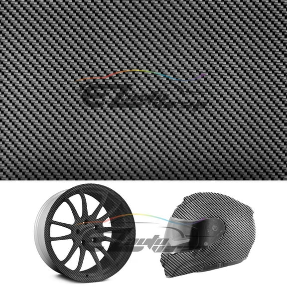 19"x38" Hydrographic Film Hydro Dipping Dip Water Transfer Black Carbon Fiber #6