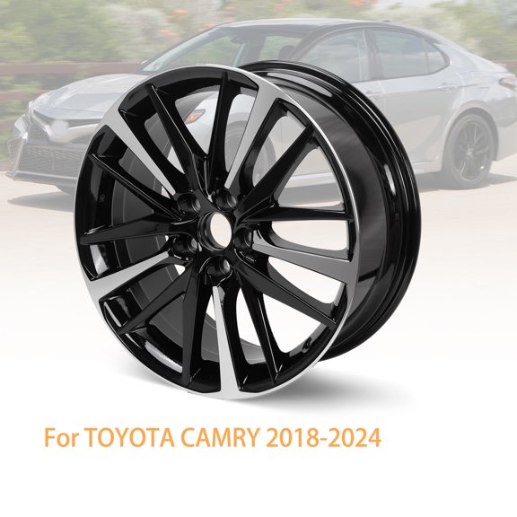 19"x8" Alloy Wheel Rim For 2018-2024 Toyota Camry 19" Rim Machined Black 75222