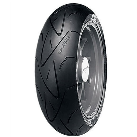 190/50ZR-17 (73W) Continental ContiSport Attack Hypersport Radial Rear Motorcycle Tire for Aprilia RSV 1000 Mille SP 1999