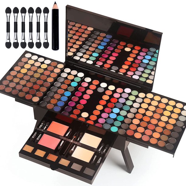 190 Colors Makeup Palette Set Kit - Combination,Professional Makeup Kit for Teenager Girls,Include Eyeshadow/Facial Blusher/Eyebrow Powder/Concealer Powder/Eyeliner Pencil/Mirror All-in-One Makeup Set