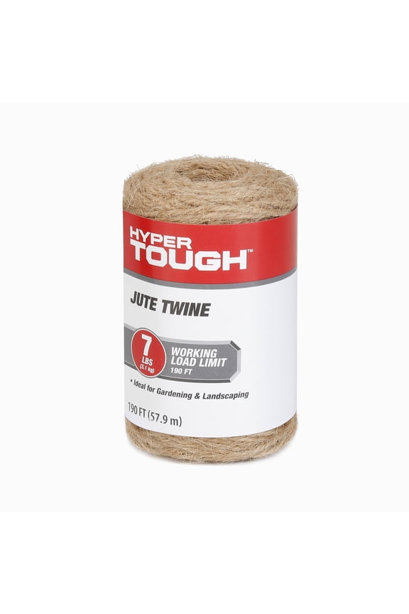 190' Jute Twine Natural, 7 lb Working Load Limit, Brown, Rope