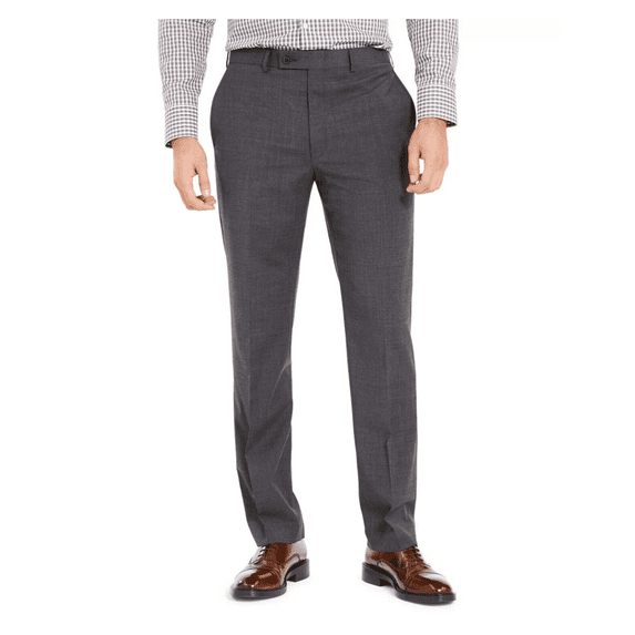 $190 Lauren Ralph Lauren Men's, Wool Classic-Fit Stretch Dress , Charcoal, 38x30