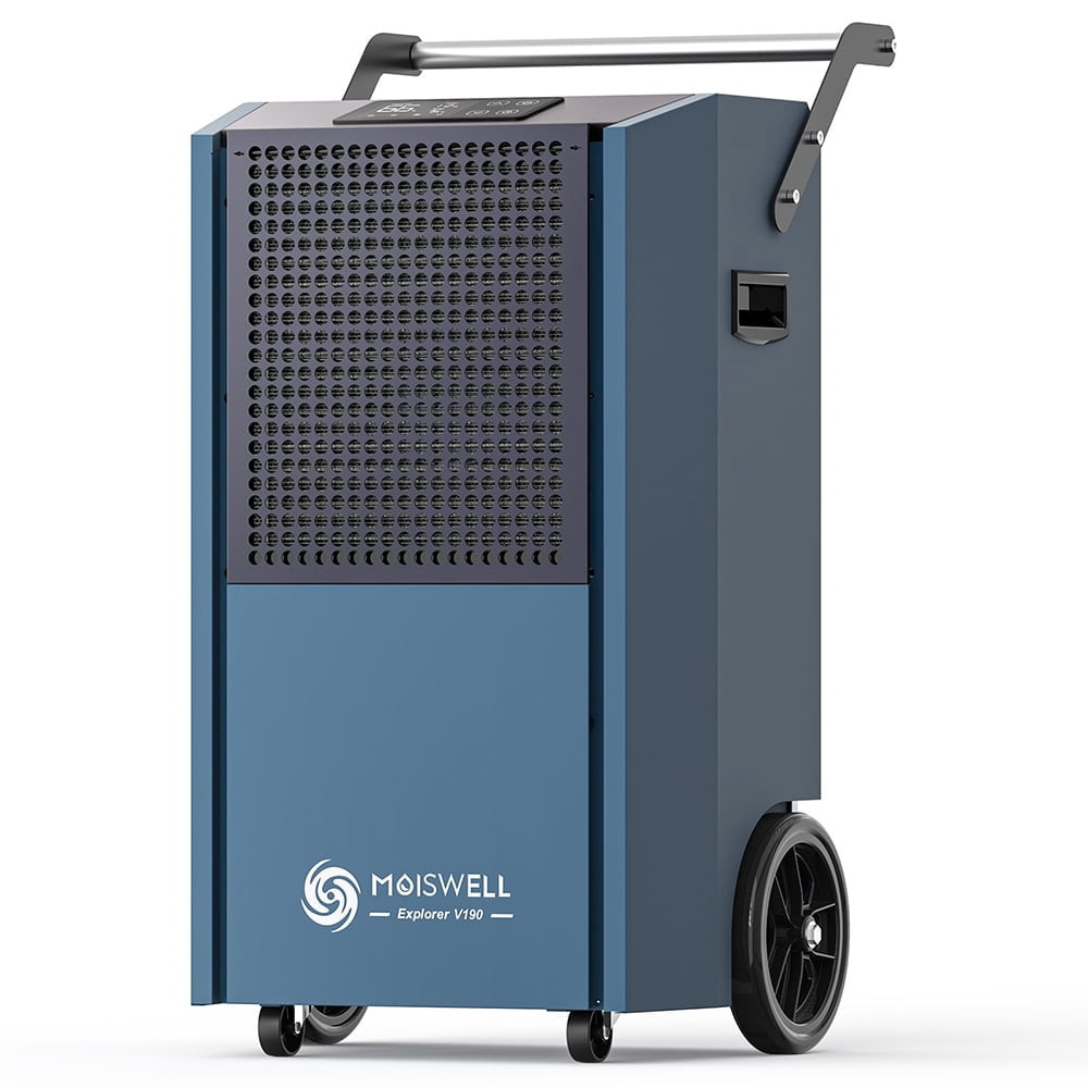 190 Pints 7,500 sq. ft. Commercial Dehumidifier with Pump 8-in. Wheels Portable Heavy Duty for Basement