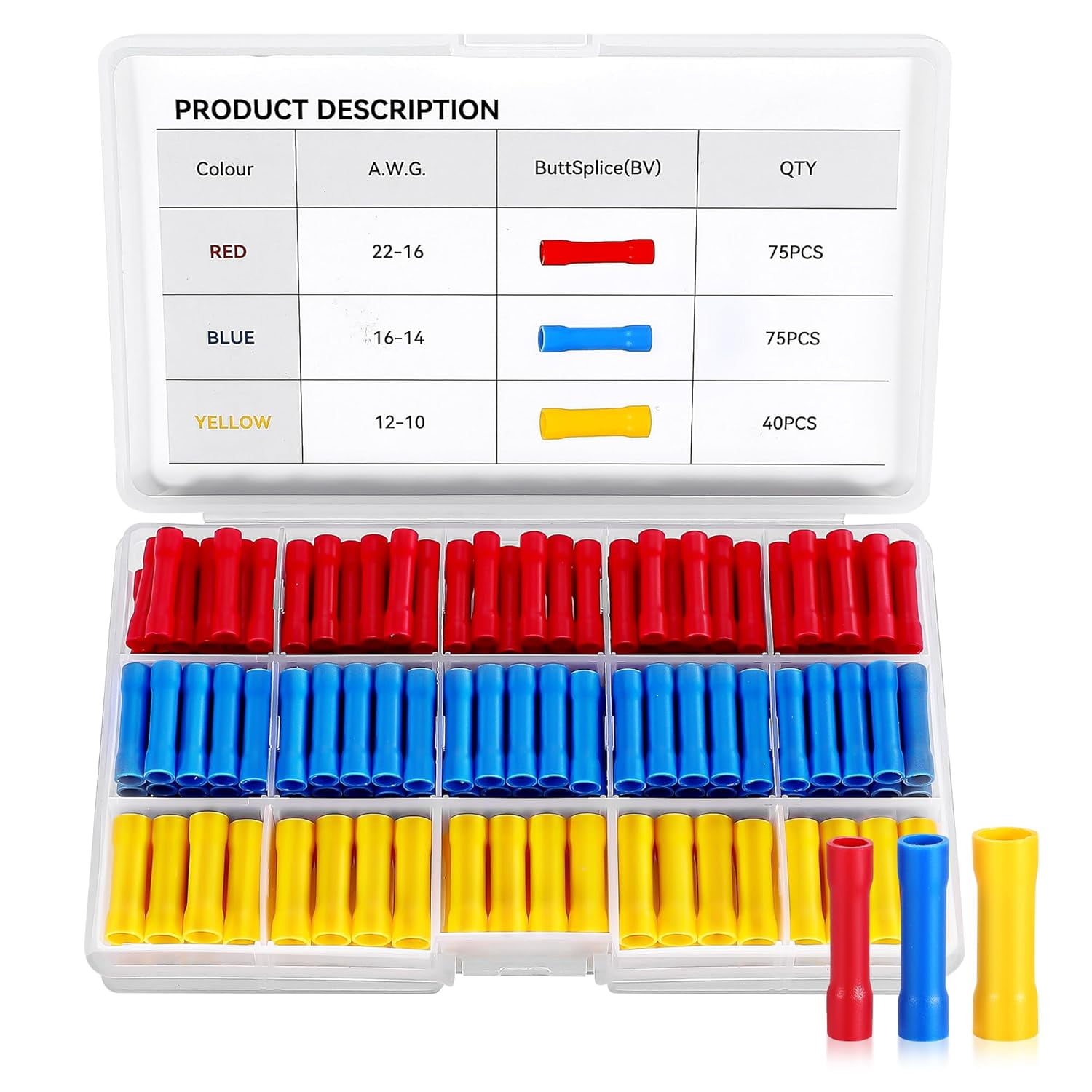 190 piece wire connector insulated terminal automotive marine electronic terminal kit, terminal对接 crimp connectors