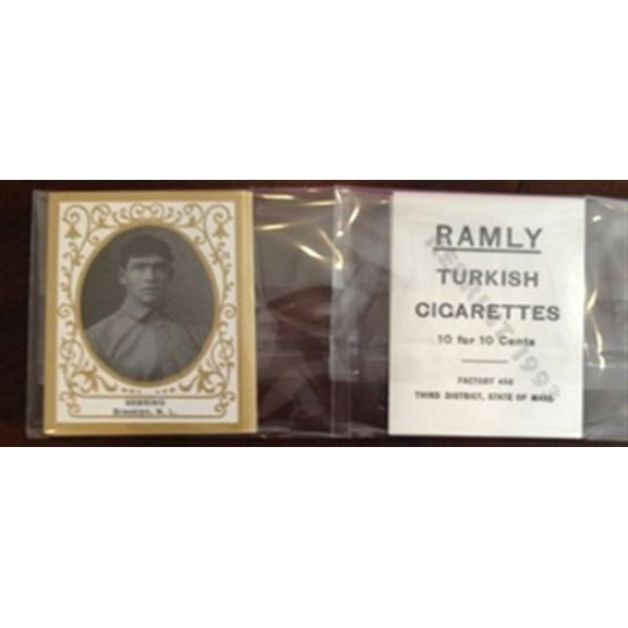 1900-1909 T204 Ramly Cigarettes Reprint Brooklyn Dodgers Team Set 7 Cards Near NM-MT to NM-MT Condtion