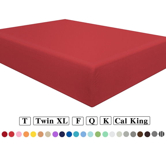 1900 Count Ultra Soft Fitted Sheet 15" Deep Pocket Fully Elastic Wrinkle Free