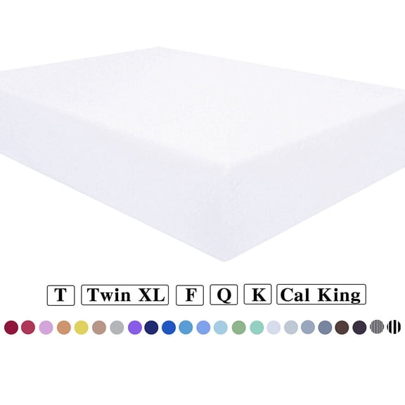 Fitted Bed Sheet 1800 Count Series 15" Deep Pocket Shrink Stain Wrinkle Free