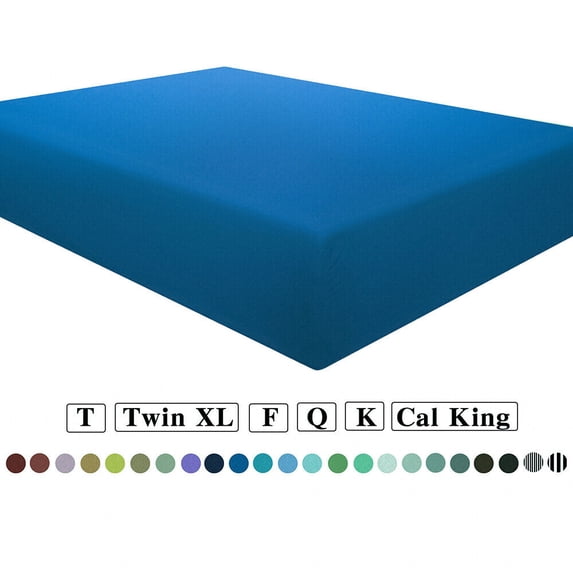 1900 Count Ultra Soft Fitted Sheet 15" Deep Pocket Fully Elastic Wrinkle Free