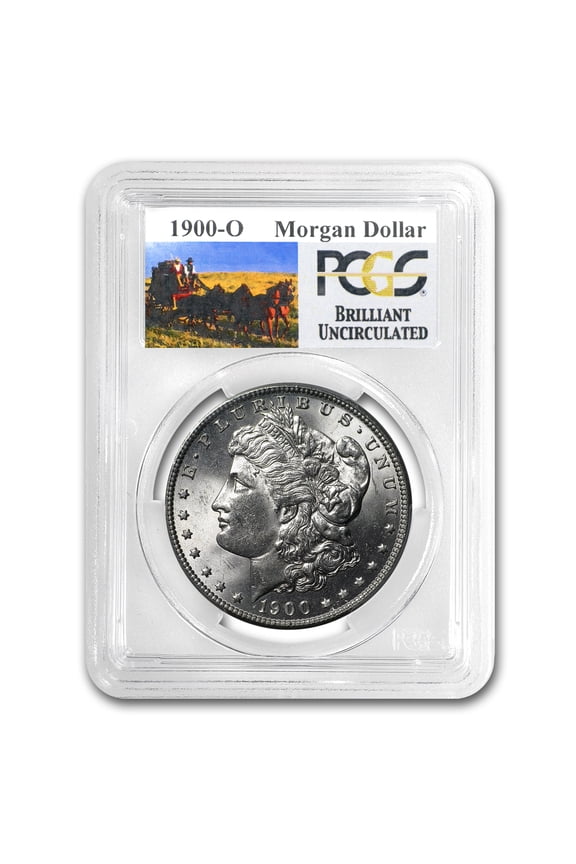 1900-O Stage Coach Morgan Dollar BU PCGS