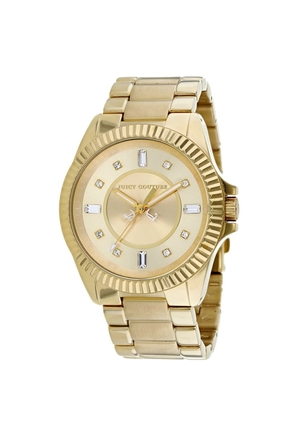 1900929 Women's Stella Swarovski Crystals Gold Dial Yellow Gold Steel Bracelet Watch
