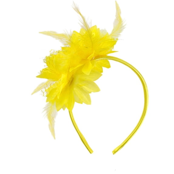 1900S Flapper Feathered Flower Hairband For Carnivals Party Antique Hair Decors