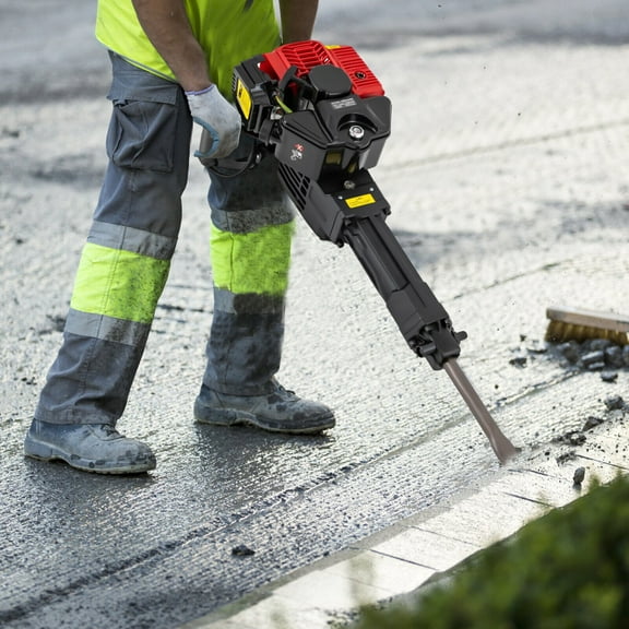1900W DemolitionJackHammer 52ccGasolinePowered Air-CooledSingle-CylinderTwo-Stroke