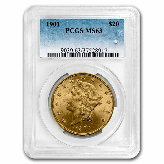 1901 $20 Liberty Gold Double Eagle MS-63 PCGS