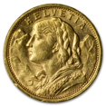 thumbnail image 1 of 1901-B Swiss Gold 20 Francs Helvetia BU, 1 of 2