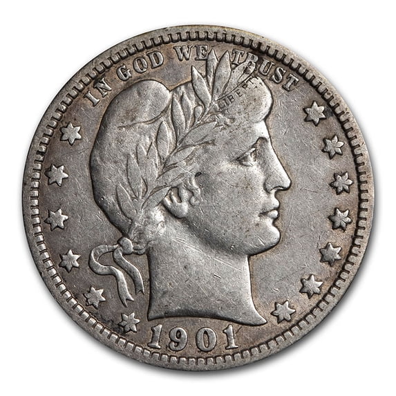 1901 Barber Quarter VF