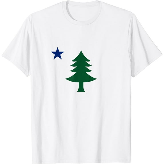 1901 Old First Flag of Maine Pine Tree and Star T-Shirt