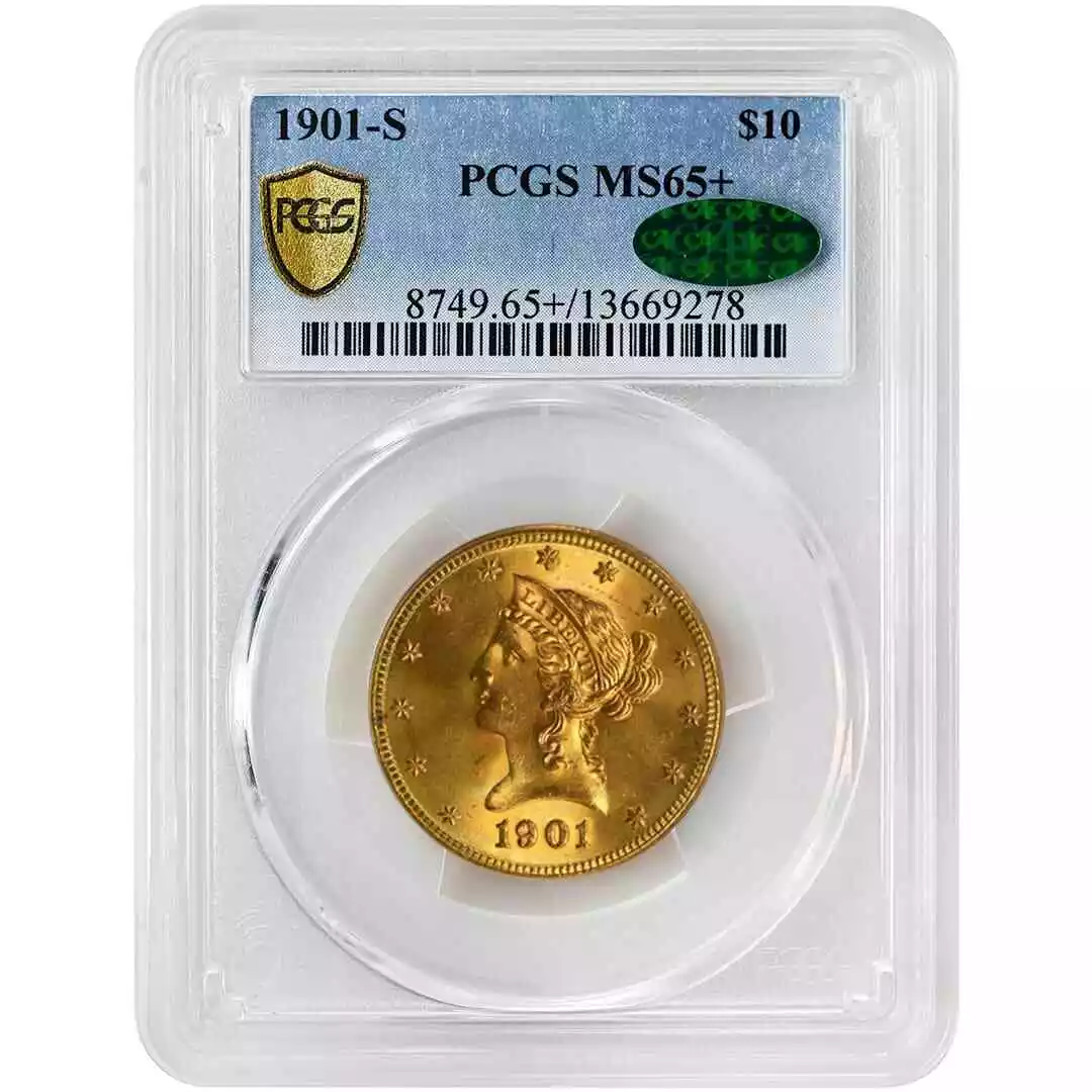 U.S. MINT 1901-S $10 Liberty Head PCGS MS65 CAC Rare Coin