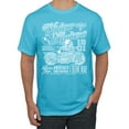 thumbnail image 1 of 1901 Widow Makers Skeleton Motorcycle Cars and Trucks Men's Graphic T-Shirt, Light Turquoise, 5XL, 1 of 3